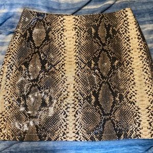 Snake skin mini skirt